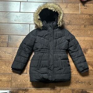 Girls Abercrombie Winter Jacket with Faux Fur Hood